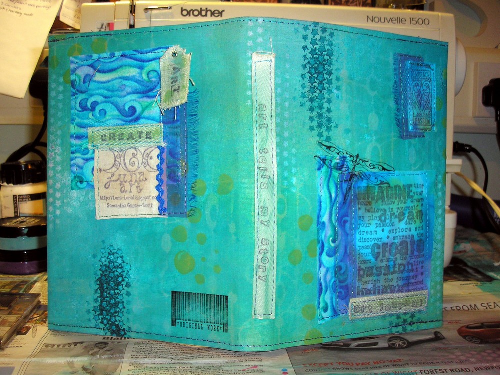 Luna Art Art Journal cover tutorial(heavy photo post)